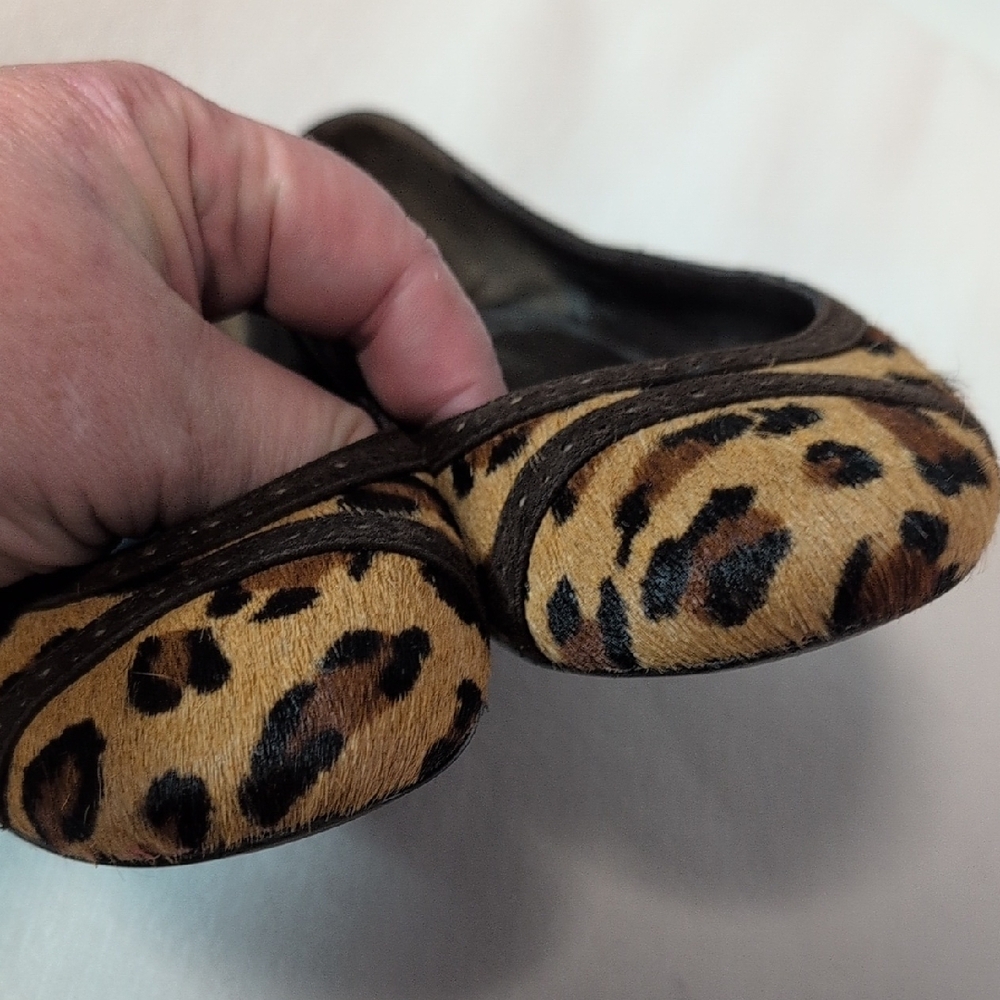 Lauren Ralph Lauren Calf Hair Leopard Print Flats - Picture 5 of 10
